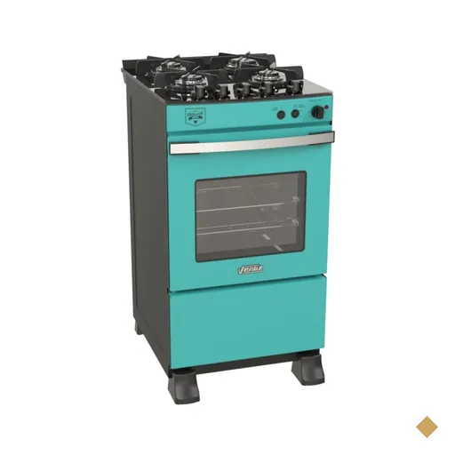 Fogao a Gas 4 Bocas Venax Gaudi Vetro Vitreo Verde 220V
