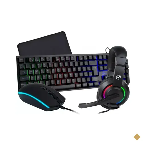 Combo Gamer Kalkan Odin Core 4-em-1 Mouse, Teclado, Headset e Mousepad KLK00017