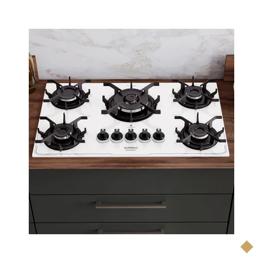 Cooktop 5 Bocas Itatiaia Itamaster Tripla Chama Em Vidro Temperado