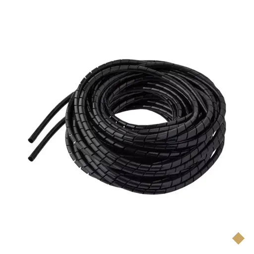Organizador de Cabos Spiral 20m (12,7mm) 1/2 Preto 