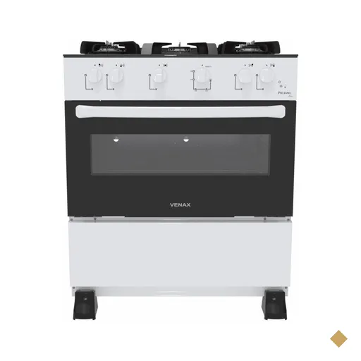 Fogao 5 Bocas Venax Picasso Line Branco Gas Glp