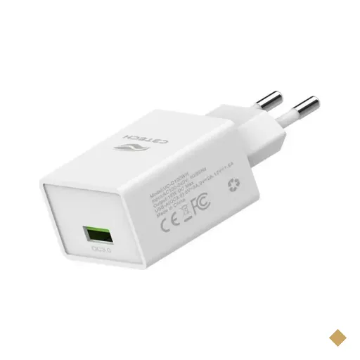 Carregador de Tomada AC/USB Universal QC3.0 UC-Q100WH - C3Tech
