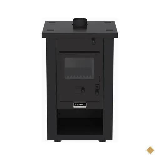 Calefator a Lenha Pyron Dupla Combustao Preto Fosco