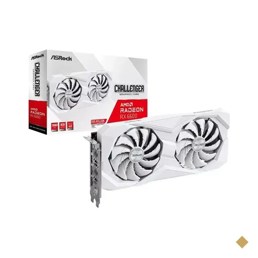 Placa de Vídeo ASRock Radeon RX 6600 Challanger White 8GB GDDR6 PCI-E 4.0 x16…