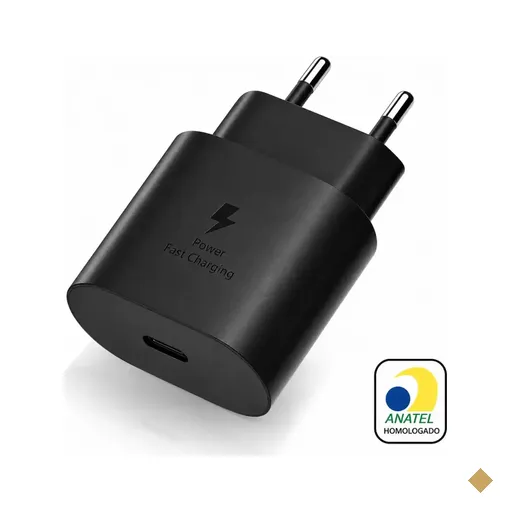 Carregador de Tomada Lehmox 1x USB-C 25W, Carga Rápida PD, Preto - LE-139
