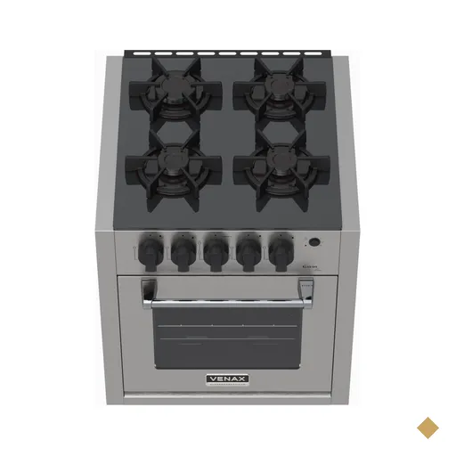 Fogao a Gas de Embutir 4 Bocas Venax Gaudi Line Inox