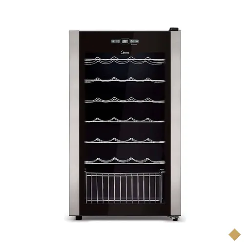 Adega Climatizada de Vinhos Midea 34 Garrafas com Painel Touch 220V Preto -…