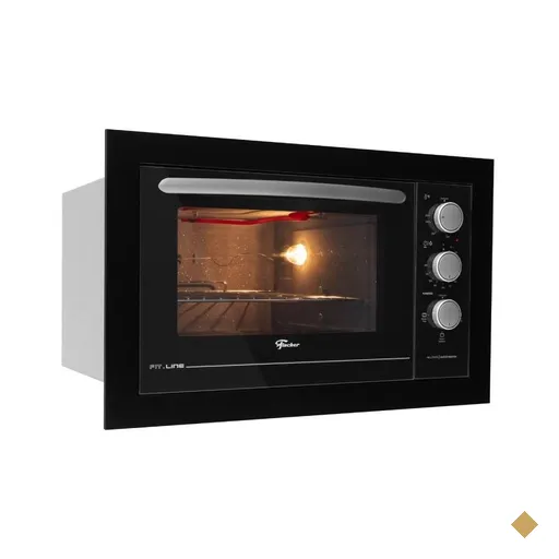 Forno Elétrico de Embutir Fischer Fit Line Preto 48L 127V 34493-95481