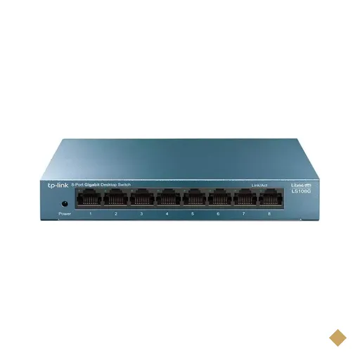 Switch TP-Link de Mesa LiteWave 8-Portas Gigabit LS108G