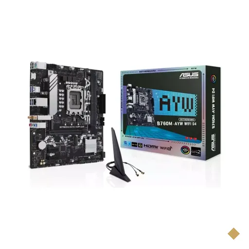 Placa Mãe ASUS B760M-AYW WIFI D4 (LGA 1700/Intel B760/M.2/DDR4)