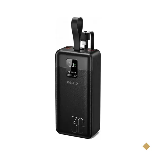 Carregador Portátil Power Bank A'Gold 30.000mAh 22.5W, Carregamento Rápido…