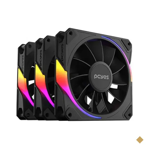Kit Fan PCYes Sangue Frio 3 ARGB, Black Vulcan Reverse, 3x 120mm, Preto