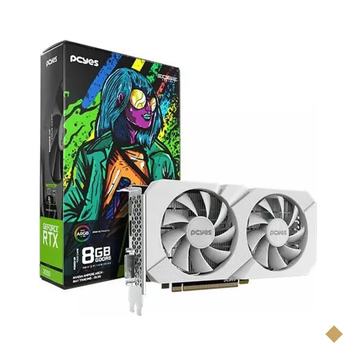 Placa de Vídeo PCYes GeForce RTX 3050 8GB GDDR6 PCI-E 4.0