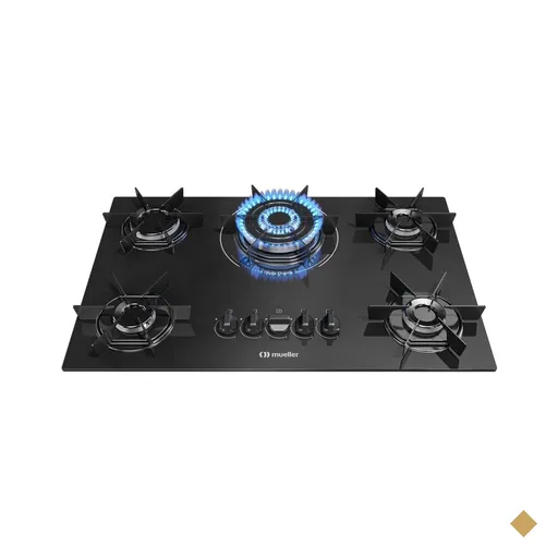 Cooktop Mueller 5 Bocas Queimador Tripla Chama MCG5BC Bivolt