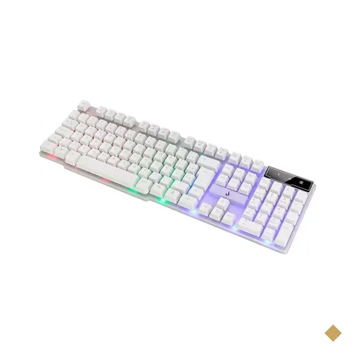 Teclado Semi Mecânico Gamer Rise Mode G1 Full, USB, Branco - RM-TG-01-FW