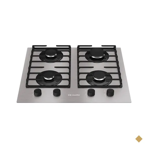 Cooktop Mueller 4 Bocas de Alumínio 59cm com Grade Dupla MCG4BL Bivolt