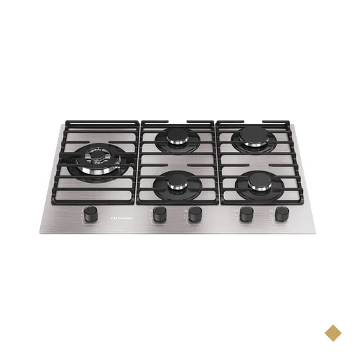 Cooktop Mueller 5 Bocas de Alumínio 77cm com Grade Dupla MCG5BL Bivolt