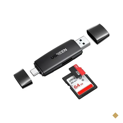 Leitor de Cartão (2 em 1) Ugreen 80191 USB A + USB-C