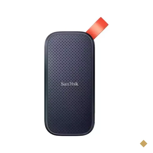 SSD Externo Portátil Sandisk 2TB, USB-C, Preto e Laranja - SDSSDE30-2T00-G26