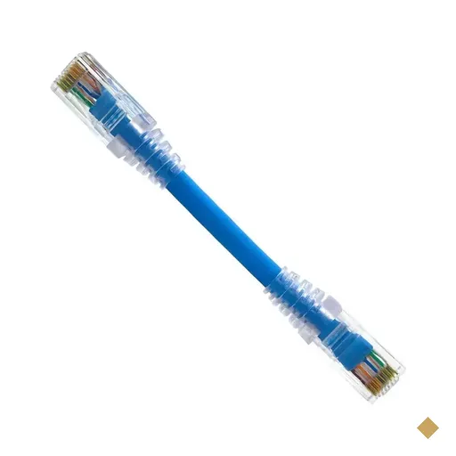 Kit 10 unidades Cabo Rede 15cm Cat5e Azul  
