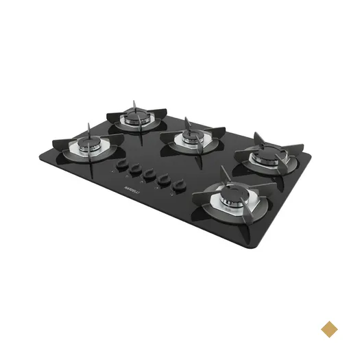 Cooktop Safe Ferro Fundido 5 Bocas a Gás Nardelli - Bivolt
