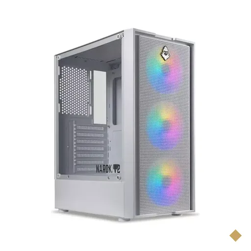 Gabinete Gamer Mancer Narok V2, Lateral em Vidro Temperado, 3 Fans, Mid Tower…