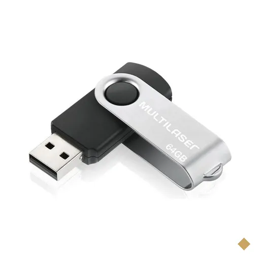 Pen Drive 64GB USB 2.0 Twist preto PD590 Multi - BT 1 UN