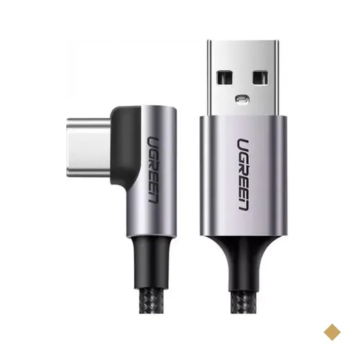 Cabo de Dados Ugreen USB 2.0 p/ Usb USB-C Angular 2m