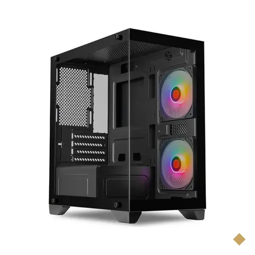 Gabinete TGT Gladiator Rainbow, Vidro Temperado, 2 Fans 120 mm RGB, Mid Tower…
