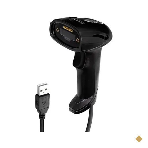 Leitor de código de barras Laser, com suporte, USB, Para Danfe e Boletos…