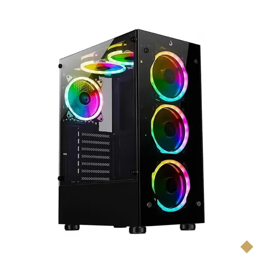 Gabinete Gamer Rise Mode Glass 06x, Frontal e Lateral em Vidro, 6 Fans, Mid…