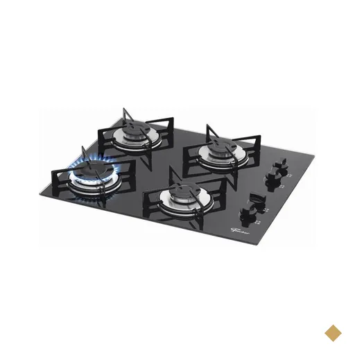 Cooktop Gás 4 bocas Mesa Vidro Fischer - Preto