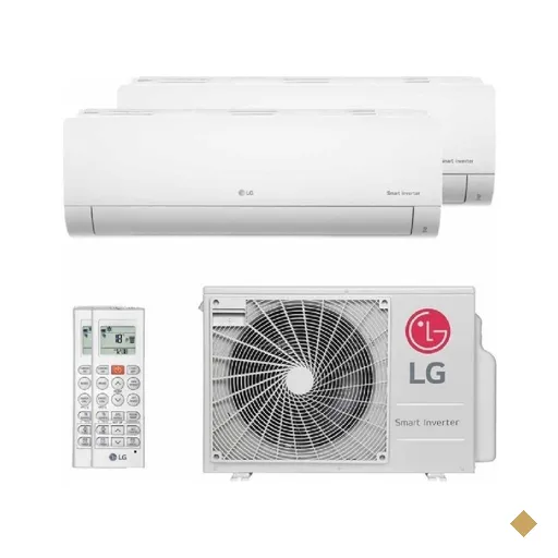 Ar Condicionado Multi Bi Split Inverter LG 18000 BTUs 1X9000 + 1X12000 Quente e…