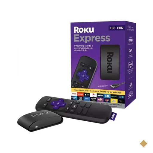 Roku Express Dispositivo Streaming Player, Full HD, Conversor Smart TV, com…
