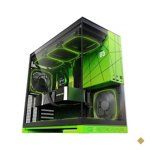 Gabinete Gamer Geometric Future Model 5 NVIDIA Style Edition, Vidro Temperado…