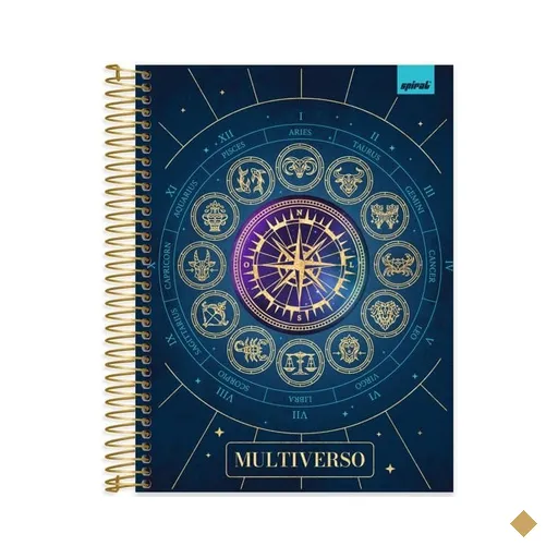 Caderno Universitário Capa Dura, 10 x 1, 160 Folhas, Multiverso, 2638298…