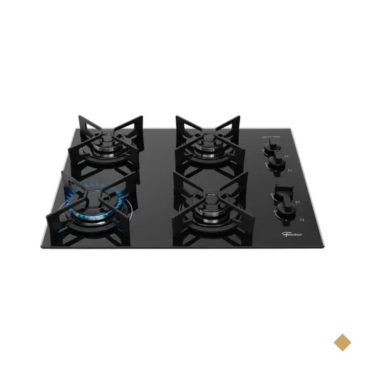 Fogao Cooktop 4 Bocas Fit Line Trempe Iron Fischer