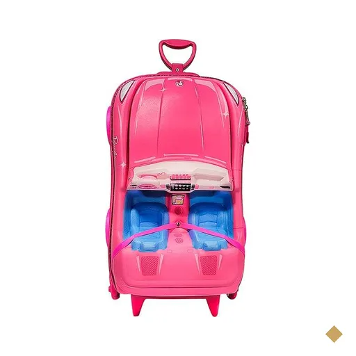 Mochila Escolar Infantil de Rodinhas em EVA, Barbie Carro Conversível, Maxtoy…