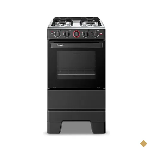 Fogão Ideal Super 4 Bocas com Mesa em Inox Esmaltec - Preto