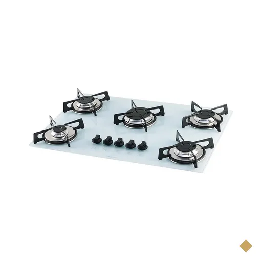 Cooktop a Gás 5 bocas Mesa Vidro Fischer 1642 - Branco
