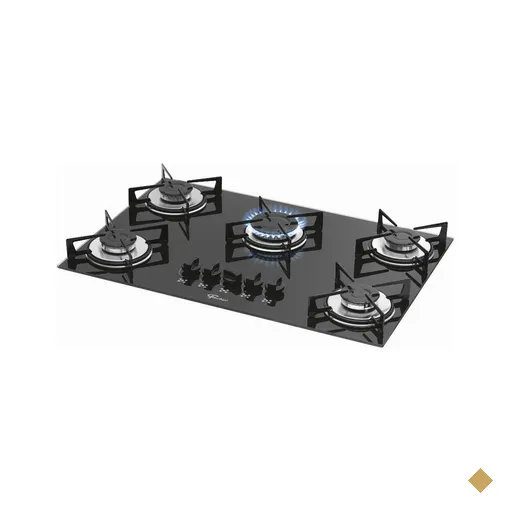 Cooktop a Gás 5 bocas Mesa Vidro Fischer 1642 - Preto