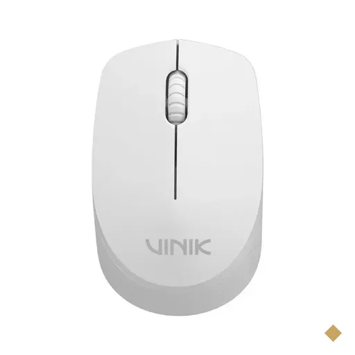 Mouse Vinik Feather Wireless 1200dpi RGB USB Branco