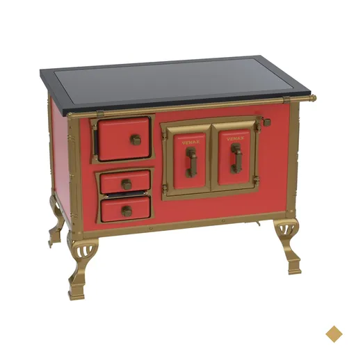 Fogao a Lenha Venax GII n 2 Colonial Premium Vermelho SD