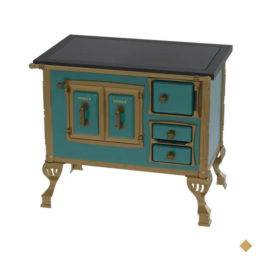Fogao a Lenha Venax GII n 1 Colonial Premium Turquesa SE
