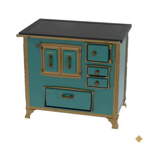 Fogao a Lenha Venax GII n 2 Renaissance Premium Turquesa SE