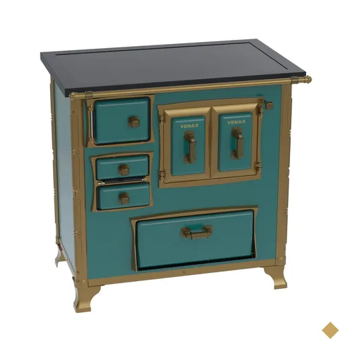 Fogao a Lenha Venax GII n 1 Renaissance Premium Turquesa SD