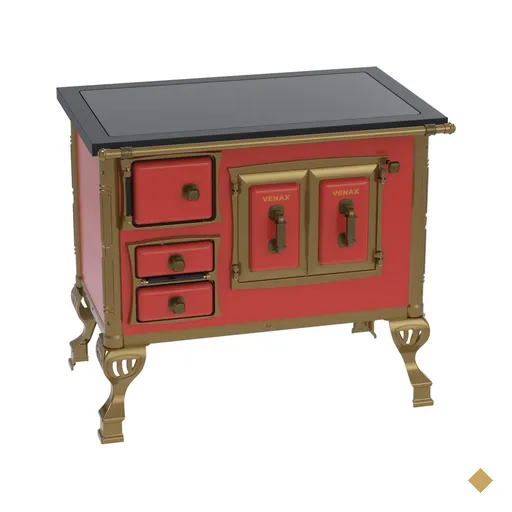 Fogao a Lenha Venax GII n 1 Colonial Premium Vermelho SD