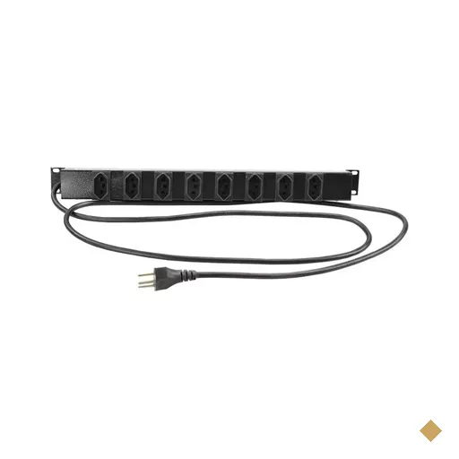 Régua Elétrica Max Eletron 19″ 08 Tomadas 10 Âmperes