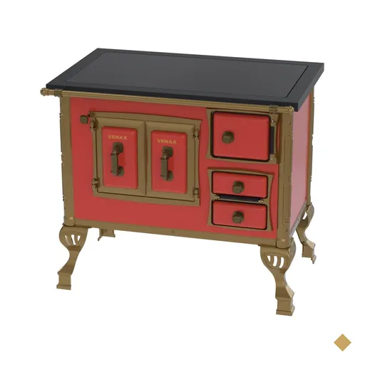 Fogao a Lenha Venax GII n 1 Colonial Premium Vermelho SE