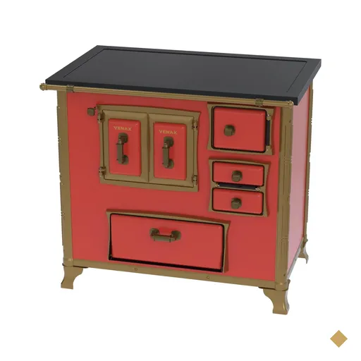 Fogao a Lenha Venax GII n 2 Renaissance Premium Vermelho SE